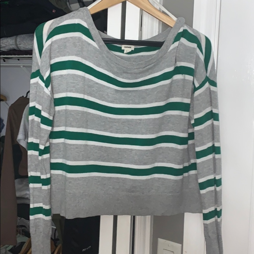 Striped Cropped Sweater